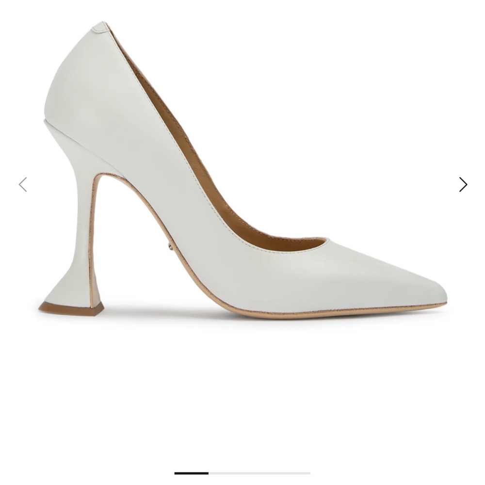 NWT Tony Bianco Luca Milk Capretto (white block heel pumps)